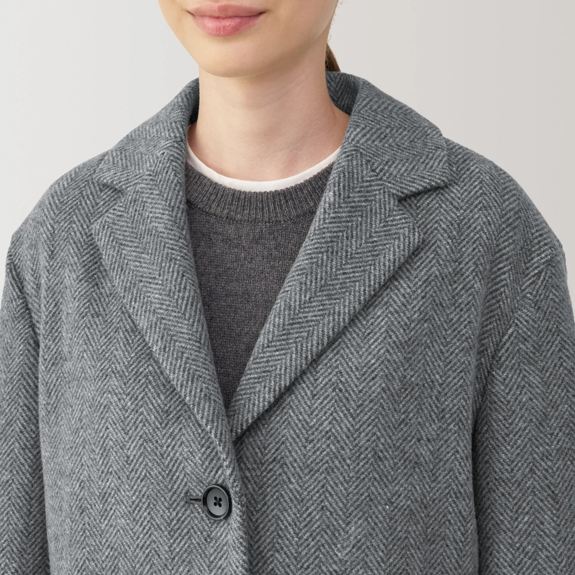 Women's Reclaimed Wool Blend Jacket Coat