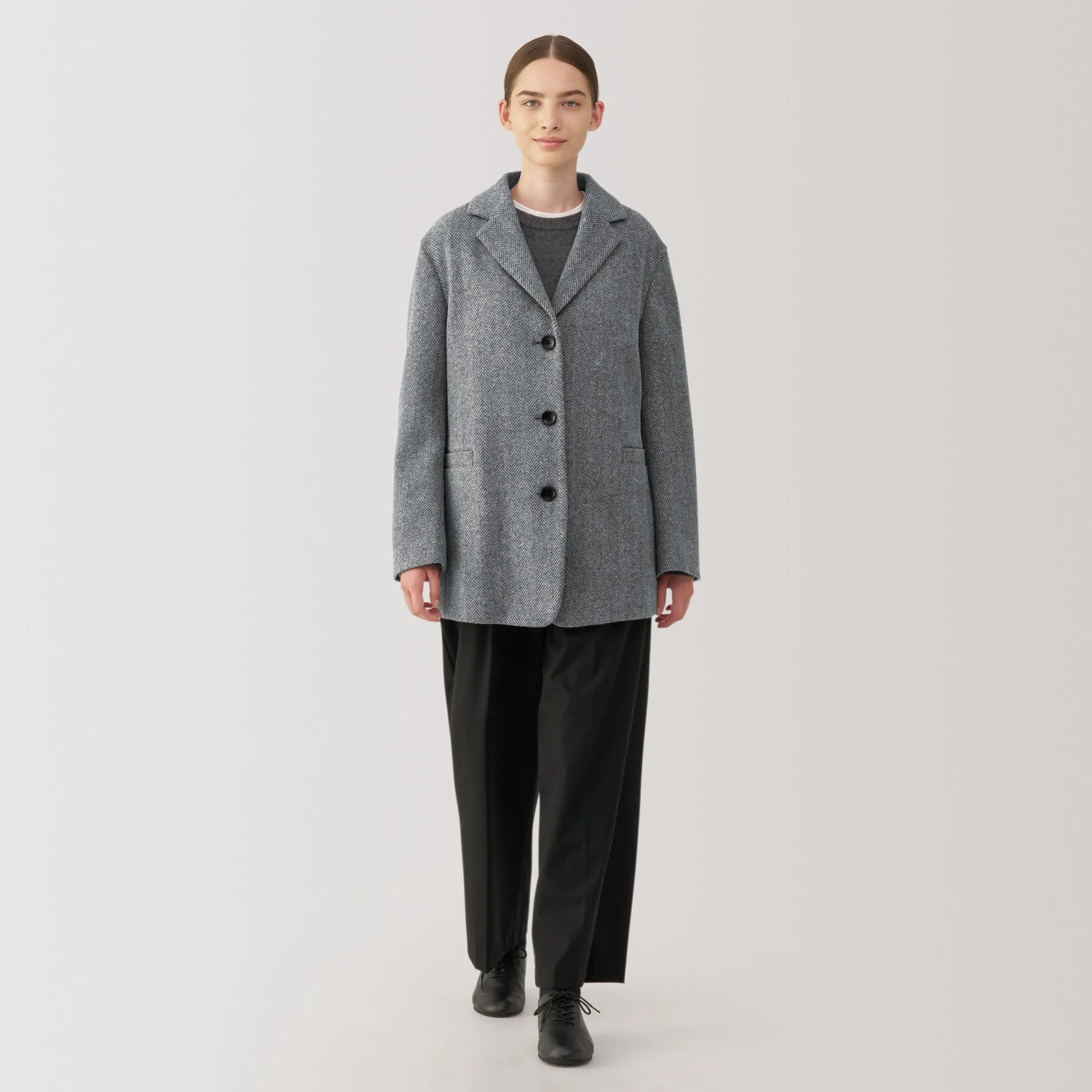 Women's Reclaimed Wool Blend Jacket Coat