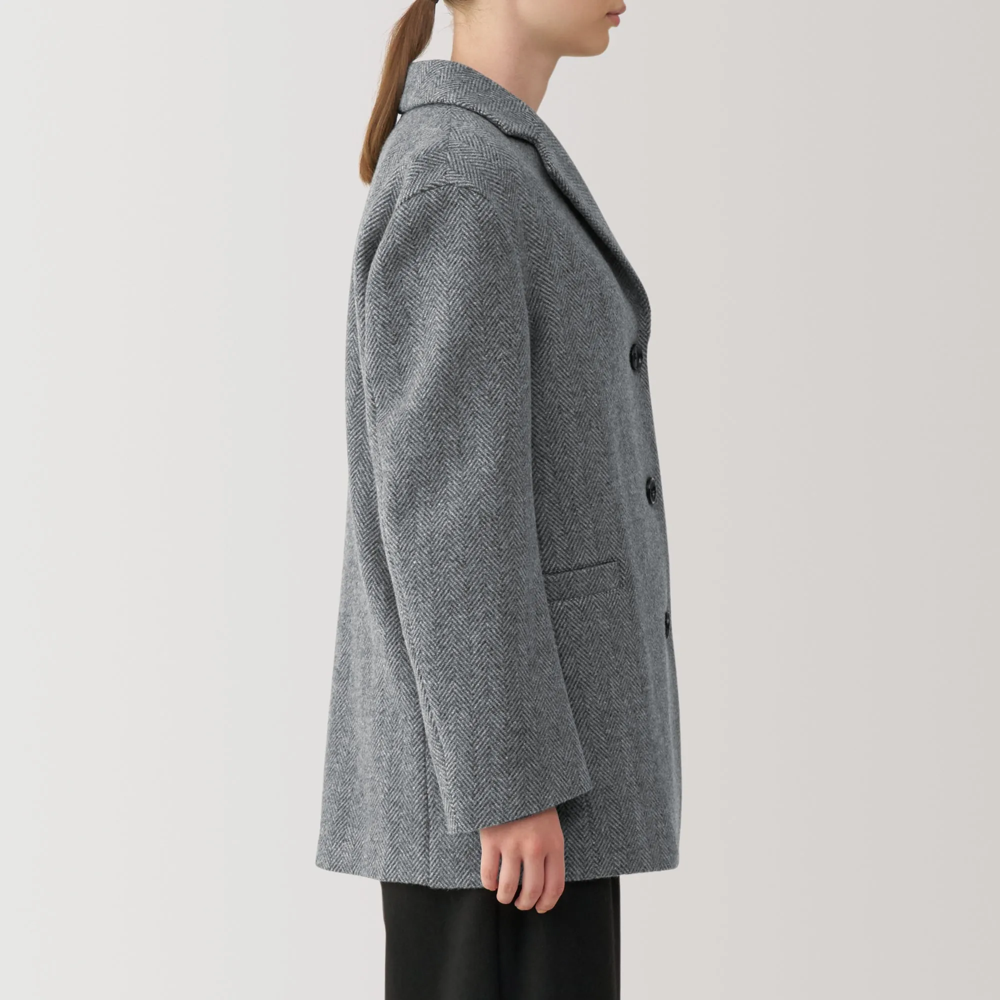 Women's Reclaimed Wool Blend Jacket Coat