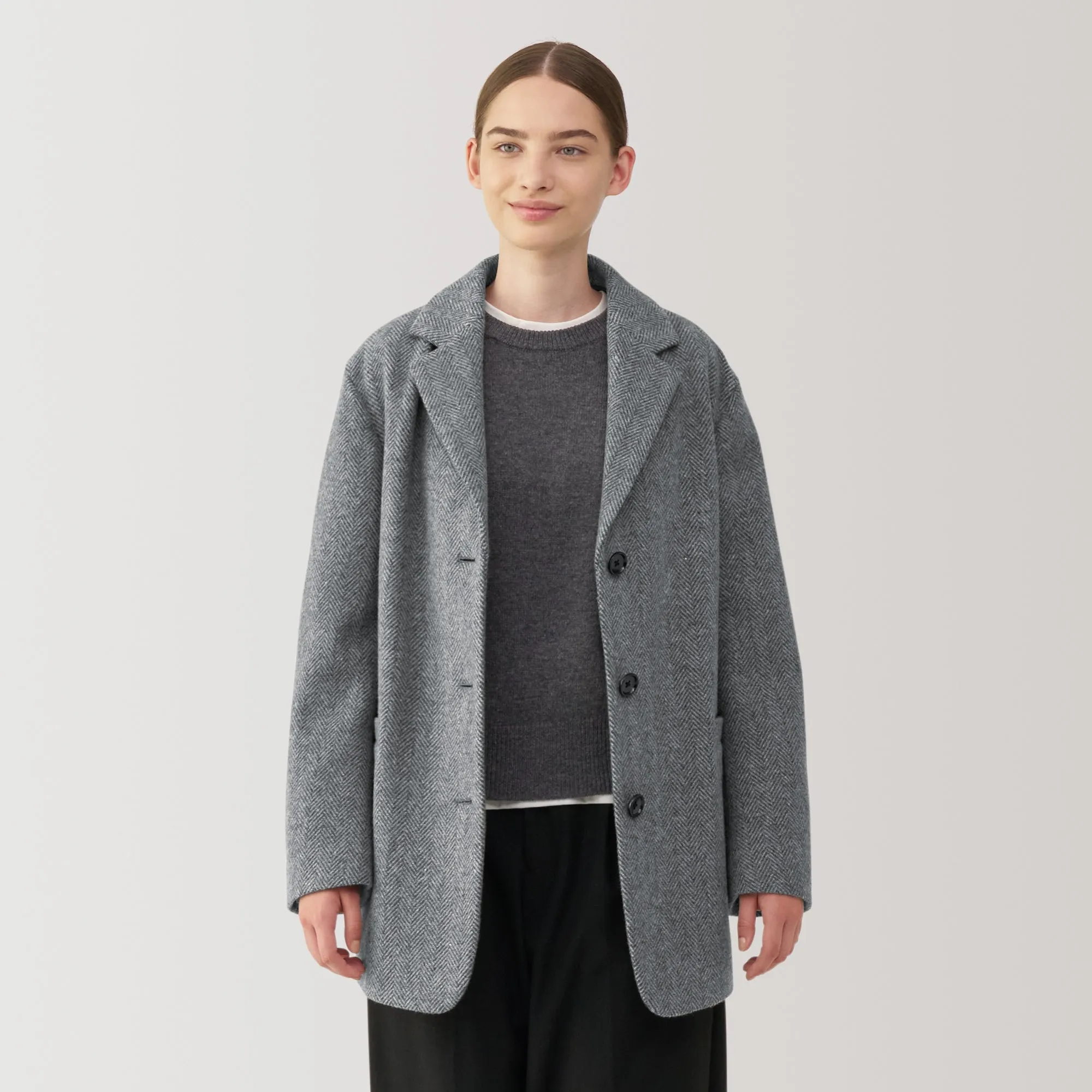 Women's Reclaimed Wool Blend Jacket Coat