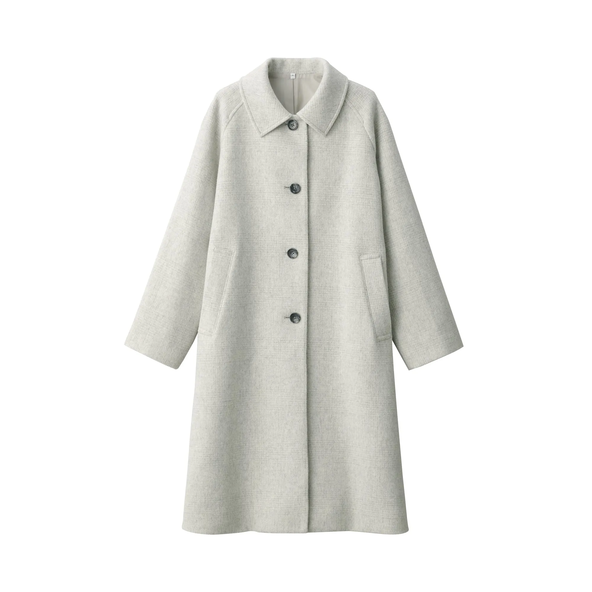 Women's Reclaimed Wool Blend Stand Fall Collar Coat