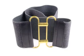 YVES SAINT LAURENT Rive Gauche gray elastic wide belt