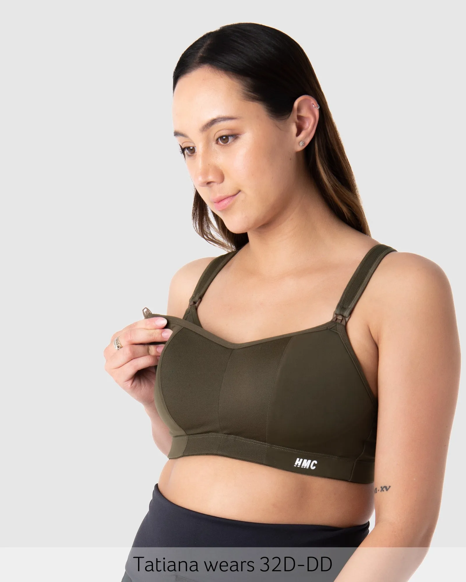 ZEN SPORTS OLIVE NURSING BRA - WIREFREE