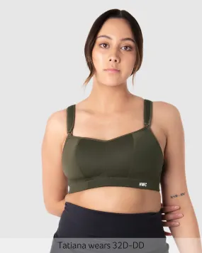 ZEN SPORTS OLIVE NURSING BRA - WIREFREE